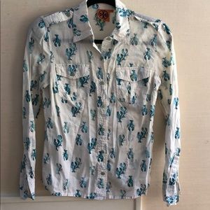 Tory Burch Lobster Printed Button Down